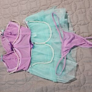 Lavender and Mint Lingerie Set